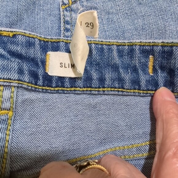 Pilcro And The Letterpress Distressed Denim Shorts Slim Boyfriend Fit Size 29‎ - Picture 7 of 10